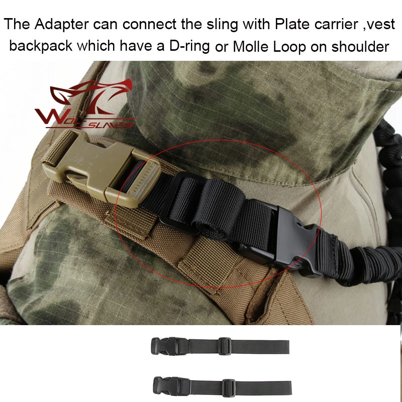 Регулируемый военно-тактические пистолет слинг Единая точка Quick Release Банджи винтовка плечевой ремень охоты Starp Airsoft M4 AR15