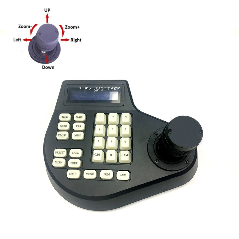 

3 Axis Dimension joystick cctv keyboard controller for ptz Speed Dome Camera