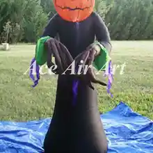 9 футов большой надувной фонарь в форме тыквы человек надувные тыквы для Хэллоуина reaper для украшение для сада