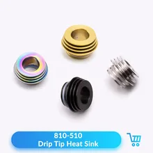 Volcanee 810 to 510 Drip Tip Heat Sink Adaptor E Cigarette for TFV8 TFV12 Kennedy 24 Goon RDA Mouthpieces for RTA Tank