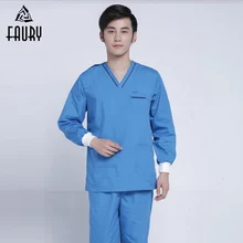 Спецодежда для врача медсестры больничный медицинский скраб набор хлопчатобумажная одежда v-образный вырез летний короткий рукав хирургический халат скрабы
