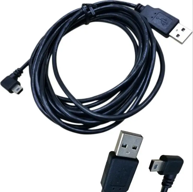 

LBSC USB MINI 5Pin 5P Left angle Male to USB 2.0 A male plug Cable -1.5M 3M