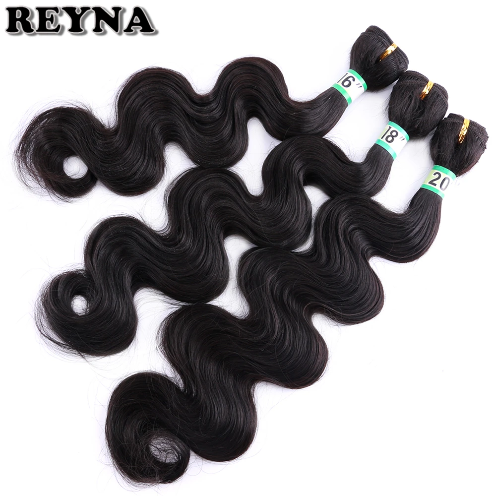 REYNA, высокотемпературные волнистые синтетические волосы, 3 шт./лот, 210 г, волосы для женщин