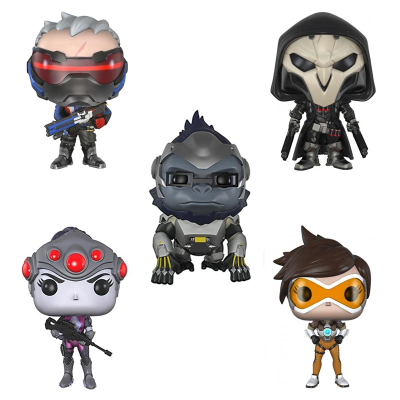 

OW Reaper Widowmaker Tracer WINSTON Pharah SOLDIER:76 11cm Action Figure Model PVC Anime Game Doll Toys Gift