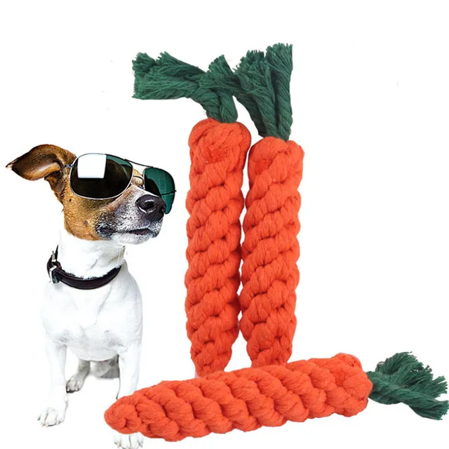 Pet Supply High Quality Pet Dog Toy Carrot Shape Rope Puppy Chew Toys