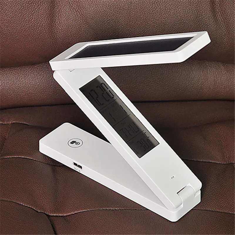 

Portable Safe LED Solar Energy Panel Table Desk Reading Light Super Bright Eyesight Protect Lamp Multi Function Lighting Decor