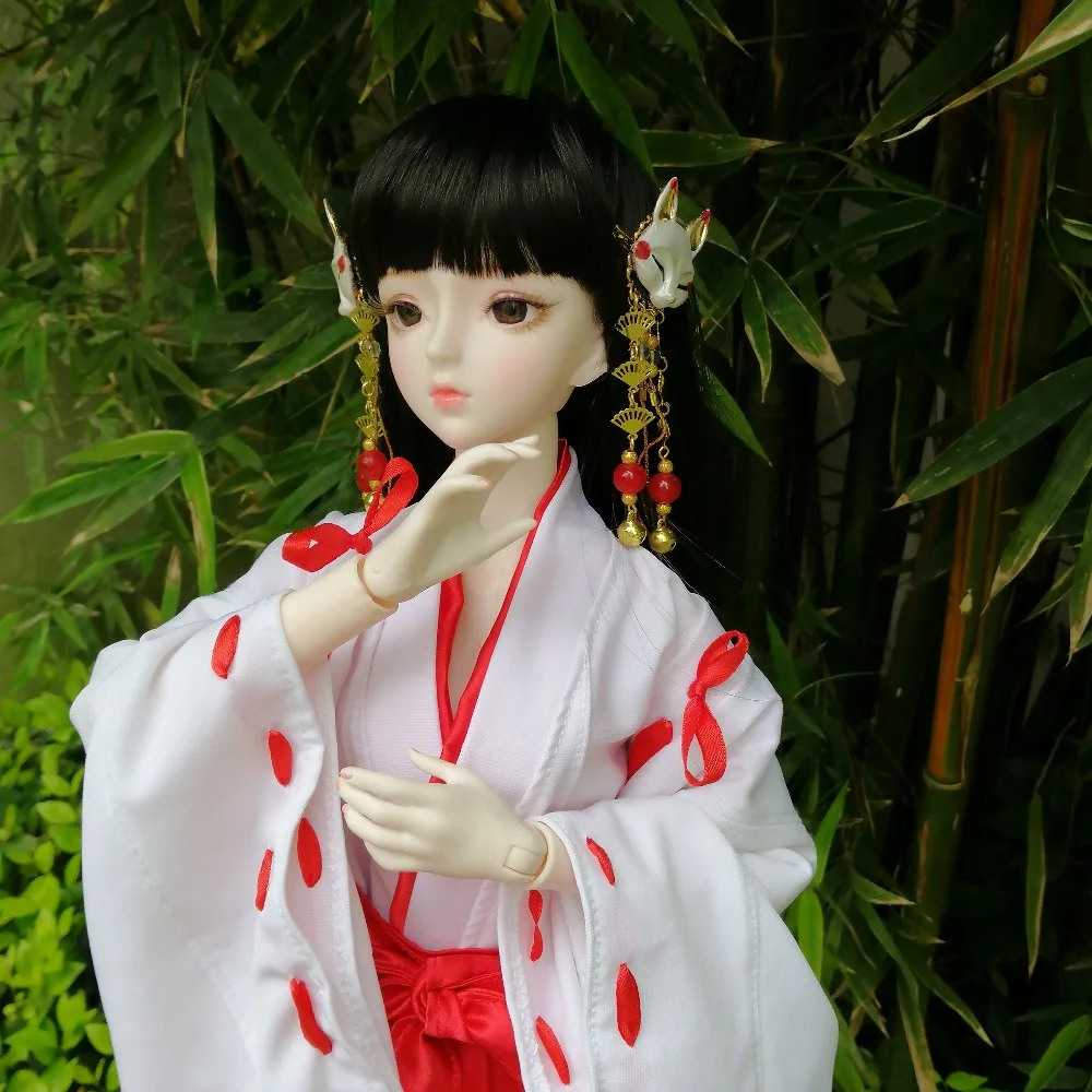 EVA BJD японские ведьмы девушка 1/3 BJD кукла 62 см кимоно шарнирные куклы+ полный аксессуар ji gong кукла женщина лиса волшебник украшение