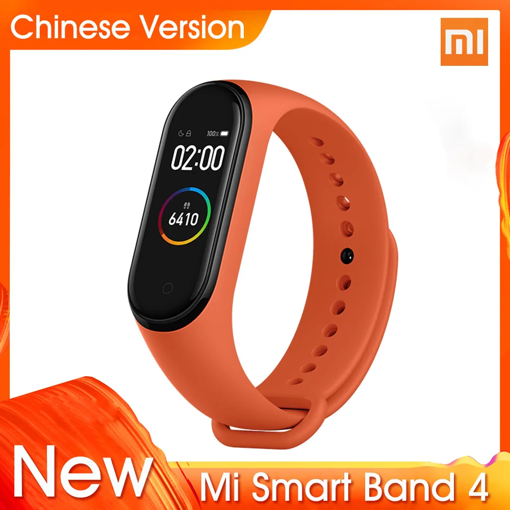 

2019 For Xiaomi Mi Band 4 Fitness Bracelet Newest Music Smart Bracelet Heart Rate Color AMOLED Screen BT 5.0 135mAh Wristband