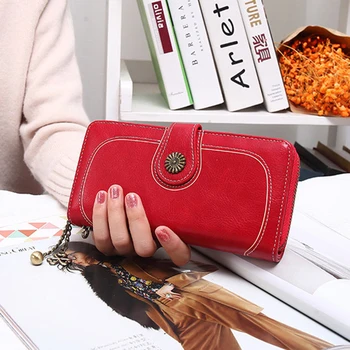 

2019 Wallet Women Purses Pu Leather Brand Designer Luxury Long Wallet Clutch Wallets Female Bag Ladies Vintage Carteira Feminina