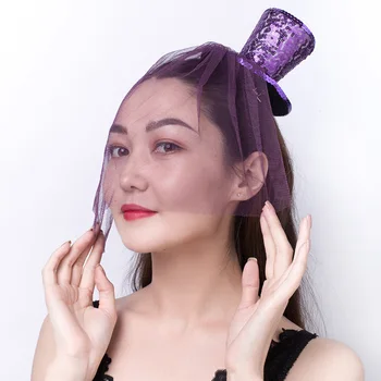 

MINI TOP HAT HEADBAND VEIL LADIES WOMEN WEDDING HEN PARTY FANCY DRESS COSTUME