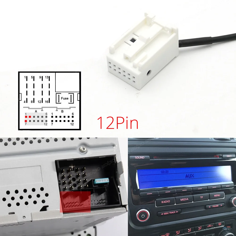 Автомобильный модуль Bluetooth для VW RCD210 RCD310 RCD510 Радио стерео Aux кабель адаптер с