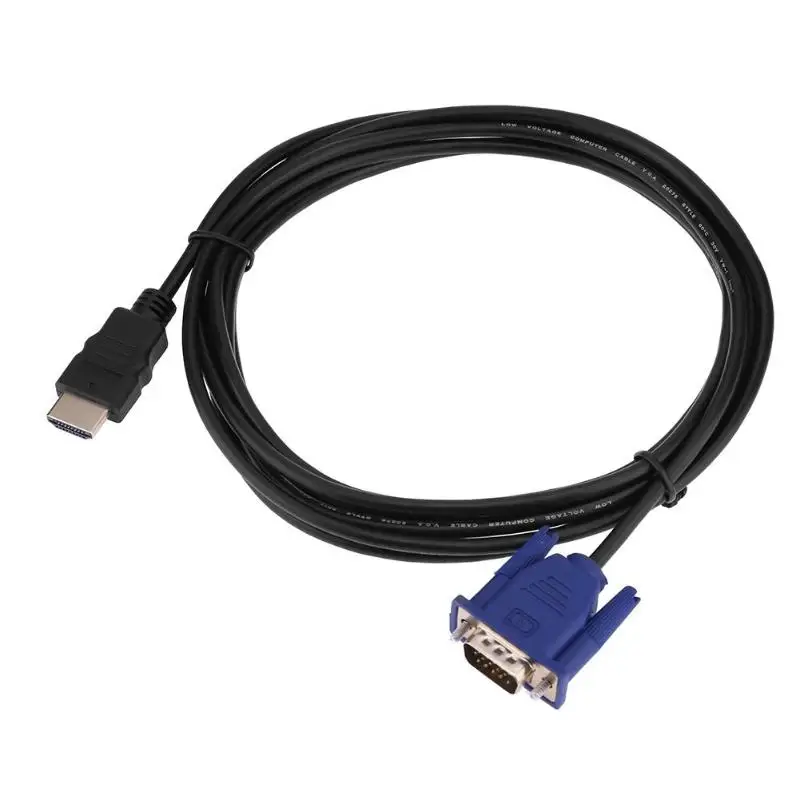 ALLOYSEED, 1,8 м, 3 м, HDMI, папа, VGA, папа, провод передачи видео, HDTV конвертер, адаптер, Aux кабель, высокоскоростной HDMI кабель, без чипа