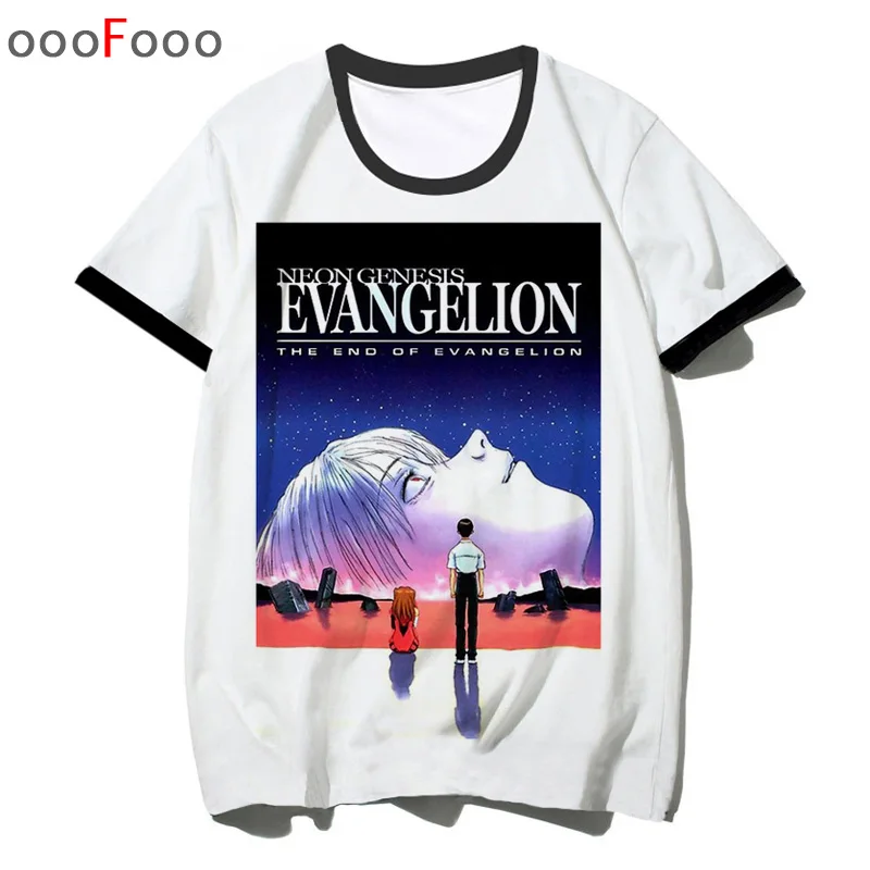 Футболка Evangelion ATTACK ANGEL, Мужская футболка EVA, топ с круглым вырезом, летняя футболка с рисунком для мужчин, мужская/wo Мужская футболка в стиле хип-хоп