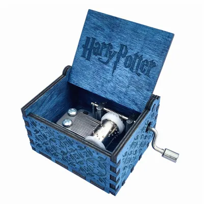Антикварная резная музыкальная шкатулка Harri Potter Hedwig тема 18 Note механизм Caja