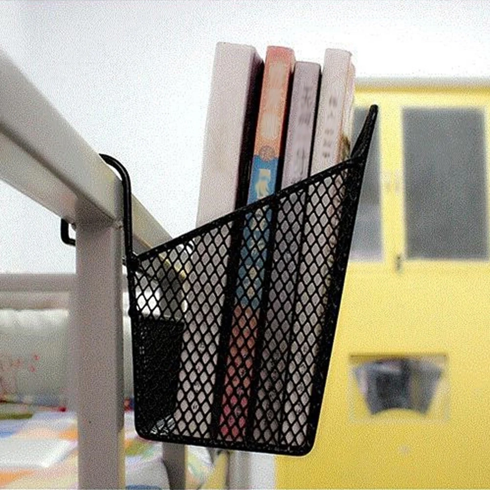 

Metal Mesh Storage Basket Dorm Bedside Hanging Basket Storage Basket Wire Storage Shelf Rack Bunk Organizer