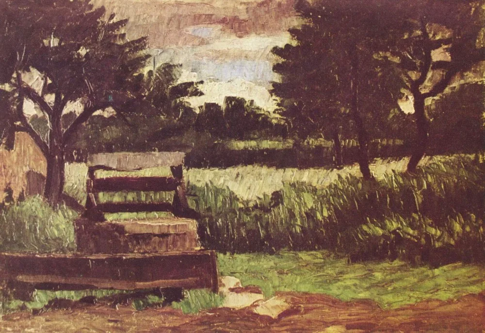 

100% hand made Oil Painting Reproduction on linen canvas,landscape-with-fountain-1867 by paul Cezanne,landscape oil paintings