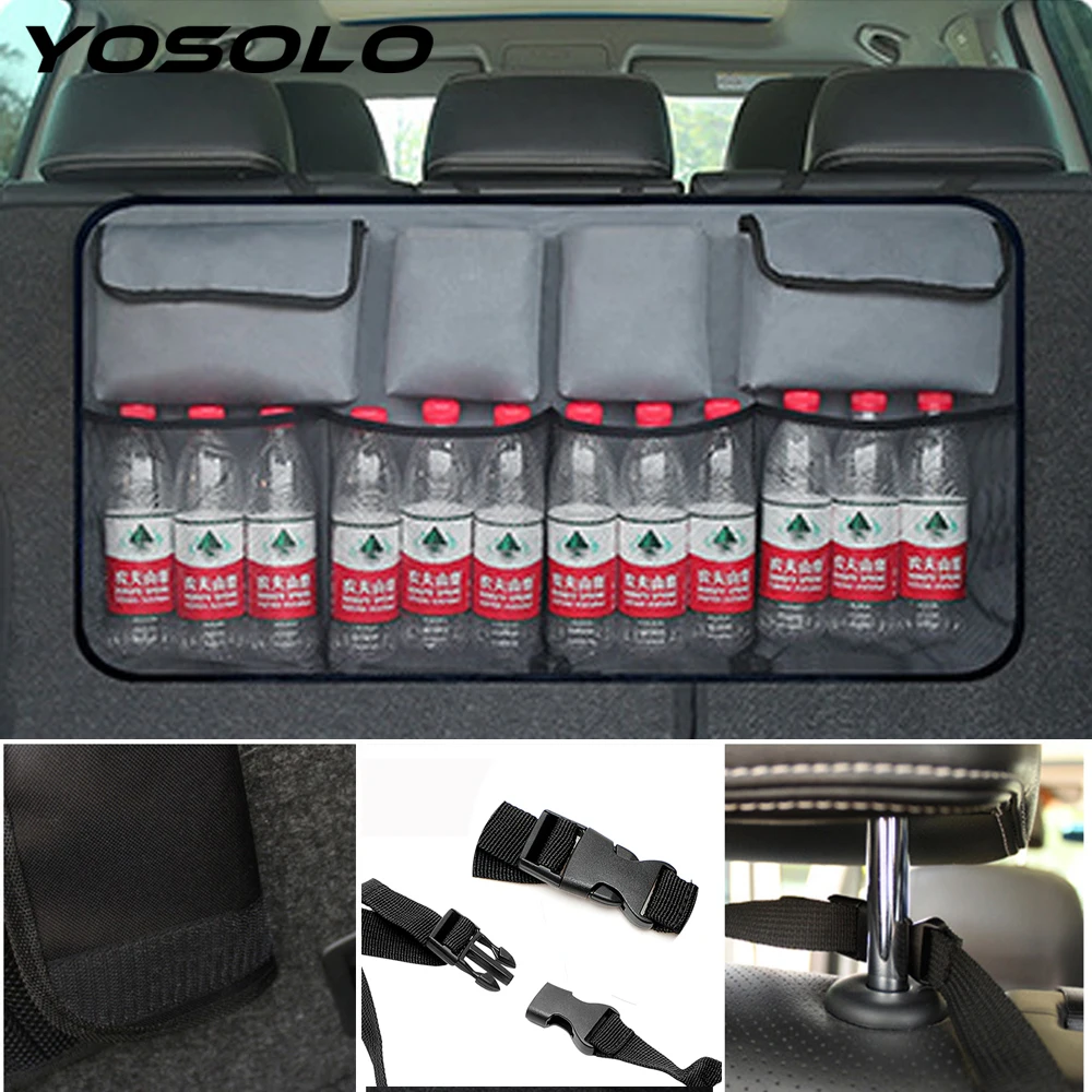 YOSOLO High Capacity Car Trunk Organizer Auto Seat Back Storage Bag Stowing Tidying Backseat Organizer Net Pocket Car-styling YOSOLO High Capacity Car Trunk Organizer Auto Seat Back Storage Bag Stowing Tidying Backseat Organizer Net Pocket Car-styling