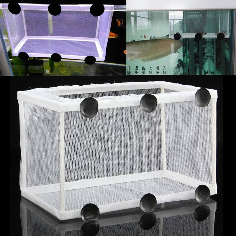 1pc Plastic Fish Breeding Incubator Net Hanging Fish Hatchery Isolation Box 26 x 15 x 15.5cm For Aquarium Accessory
