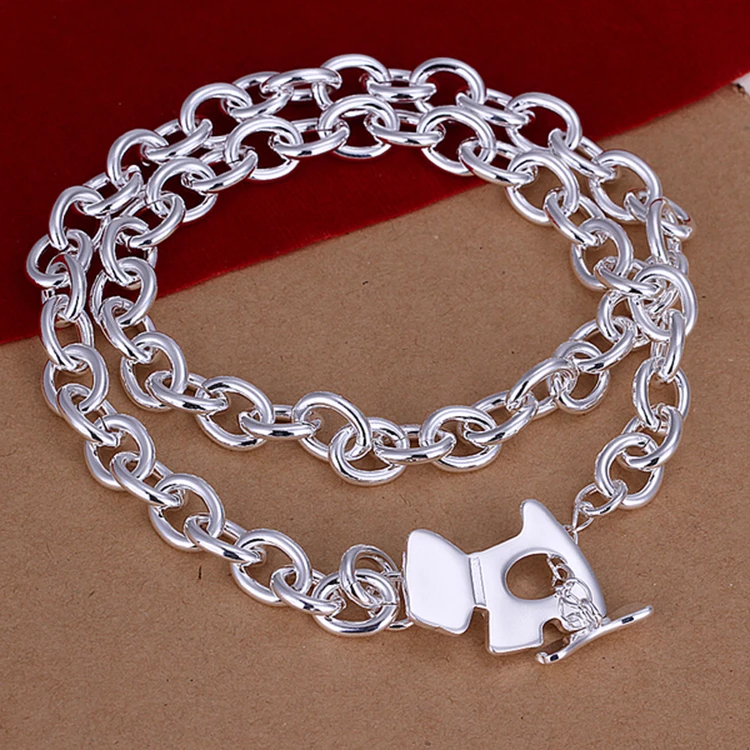 Wholesale Sterling Silver 925 Dog Chain Necklace,Chunky Cute Women