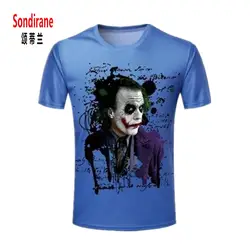 Sondirane новые модные женские/мужские Джокер Хит Леджер Забавные 3D принт Повседневное футболка летние шорты рукавом Футболки для девочек
