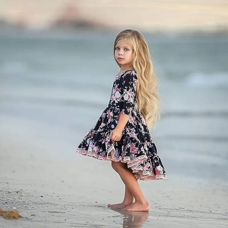 

Toddler Kids Baby Girl Floral Dress