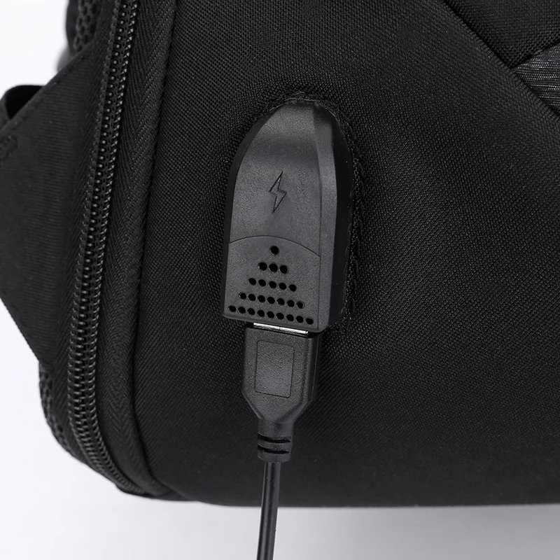 Новые мужские нагрудные сумки с usb зарядкой водонепроницаемые Оксфорд через