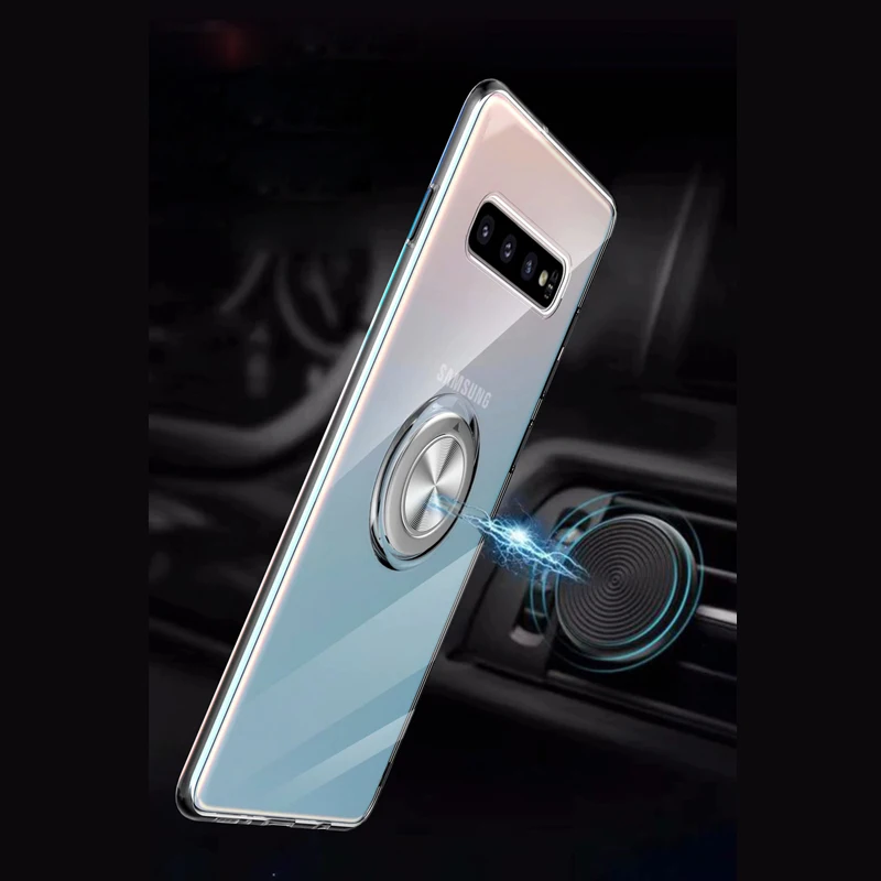 Чехол для Samsung Galaxy S10 Роскошный прозрачный силиконовый защитный чехол телефона из
