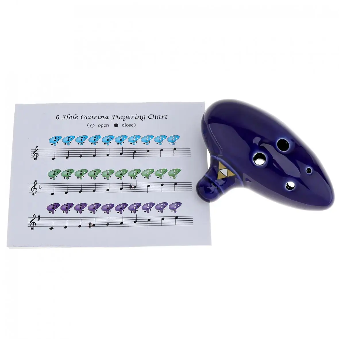 Красивый керамический инструмент с 6 отверстиями Ocarina Alto ToneC Flute Blue|Пикколо| |