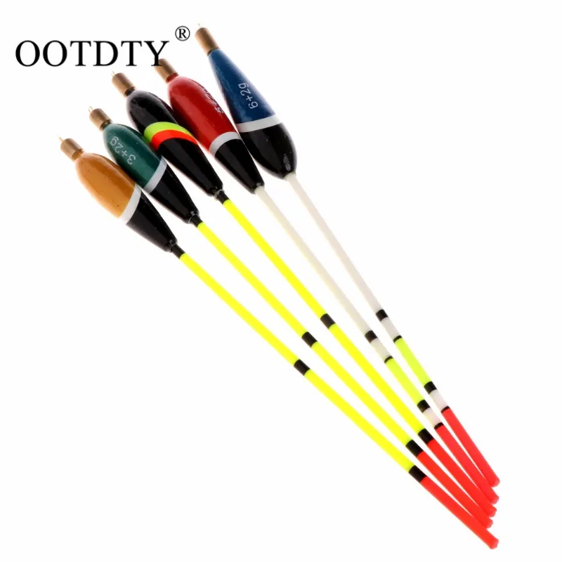 

5Pcs/Lot Fishing Floats Set Buoy Bobber Fishing Light Stick Floats Fluctuate Mix Size Color float For Fishing Accessories