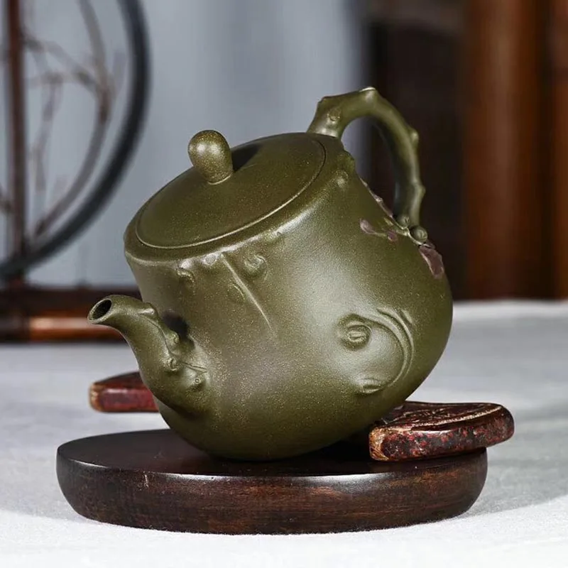 350ML Yixing Purple Clay Teapot Raw Ore Min Guo Green Mud Art Zisha Pot