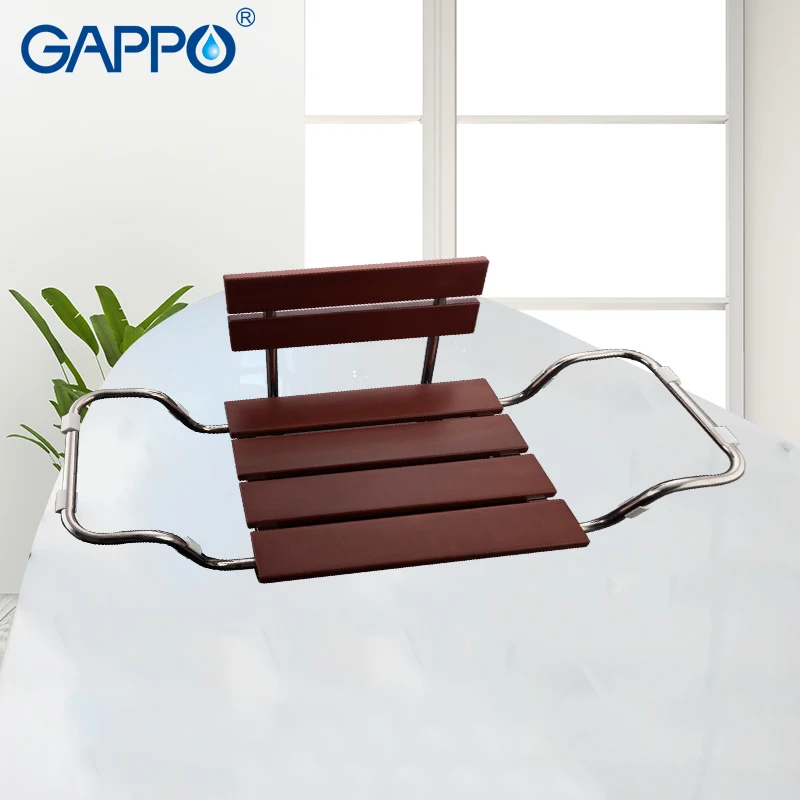 

GAPPO Wall Mounted shower Seats shower chair solid wood and stainless steel bathroom bench shower seats ba