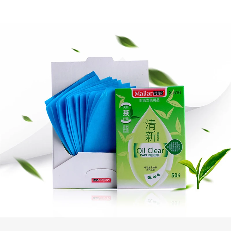 

50pcs Disposable Oil Blotting Sheets Oil On Paper Absorbent Facial Sucking Oil Control Facial Wet Paper Matting Facial Tissues