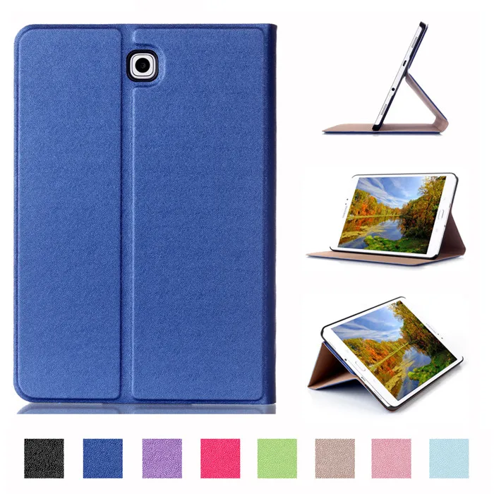 

PU Stand Cover Case for Samsung Galaxy Tab S2 8.0 T710 T713 T715 T719 T719C 8" Tablet + 2Pcs Screen Protector