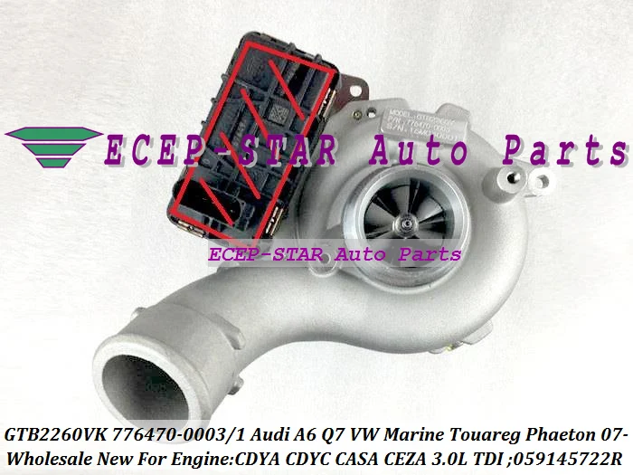 - GTB2260VK 776470 776470-0003 776470-0001 059145722R Turbo For Audi A6 Q7 For Volkswagen VW Marine Touareg Phaeton 07- CDYA CDYC CASA CEZA 3.0L TDI  (2)