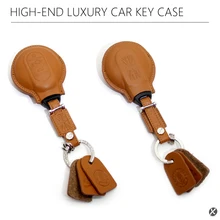 F55 F56 кожаный чехол для автомобильных ключей, чехол-брелок для ключей Коричневый OEM для BMW Mini Cooper один/FUN