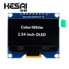 1,54 дюймов белый OLED дисплей модуль 128x64 SPI интерфейс OLED экран Плата 3,3-5 в UART для arduino Diy Kit