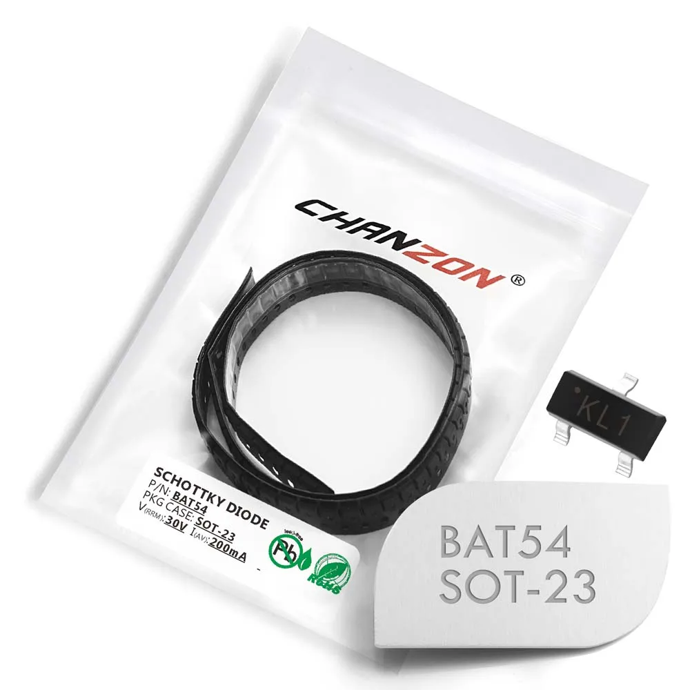 Барьерный выпрямительный диод Шоттки BAT54 SMD 200 мА 30 В СОТ-23 (СОТ-23-3) 0 2 а (маркировка