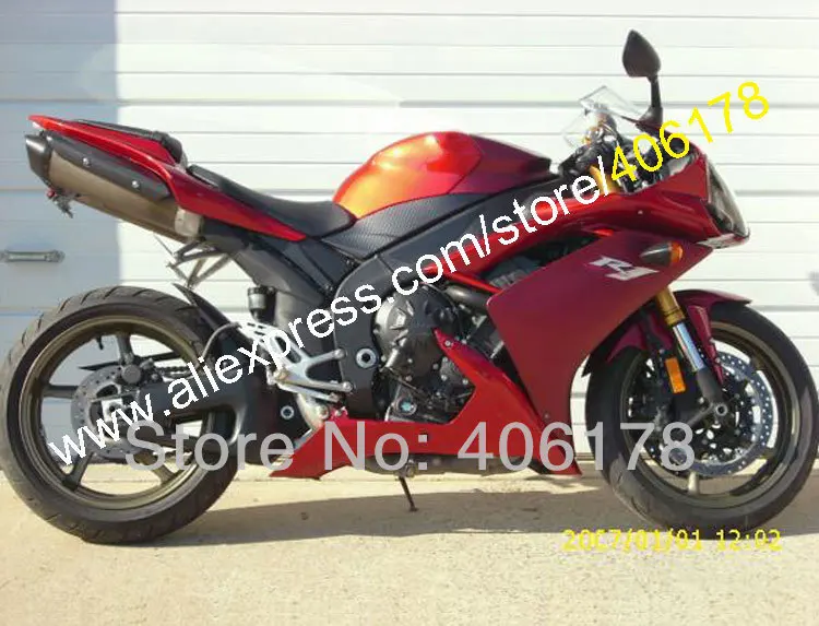 Заказной мотоцикл полный обтекатель для 07 08 YZF-R1 YZF R1 2007 2008 красный части тела обтекатель комплект(литье под давлением