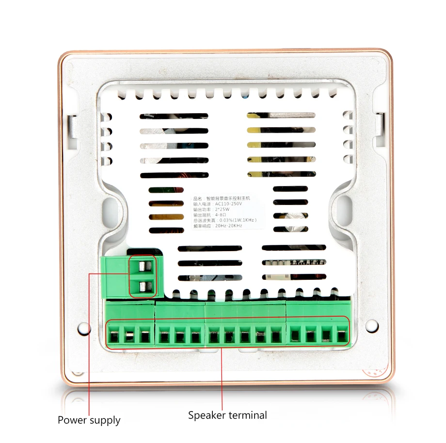 estéreo digital bluetooth, no amplificador de parede com chave de toque