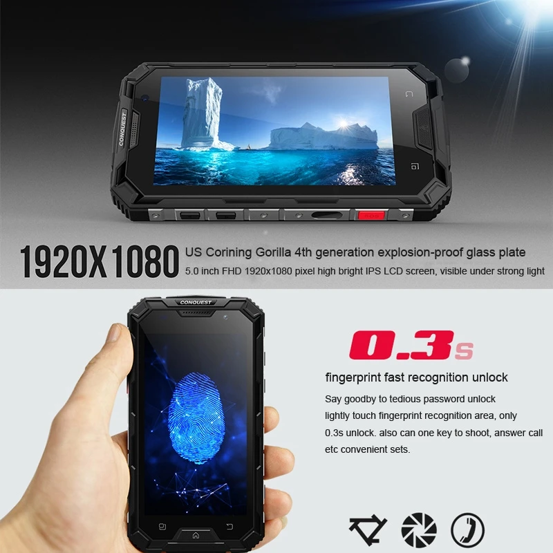 Conquest S8 Plus смартфон с 5 дюймовым дисплеем восьмиядерным процессором MTK6755 ОЗУ 4 Гб