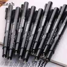 Эскиз лайнер/щетка 0,03 мм/0,05 мм/0,1 мм/0,3/0,5/0,8/1,0 мм Водонепроницаемость алкоголя рисунок пером дизайн/картина в стиле комикса расходные материалы