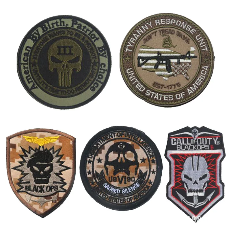 

Patriotic Punisher 3D Embroidered Armband Military Warrior Special Warrior Gas Badge Army Fan Clothing Backpack Hat Patch