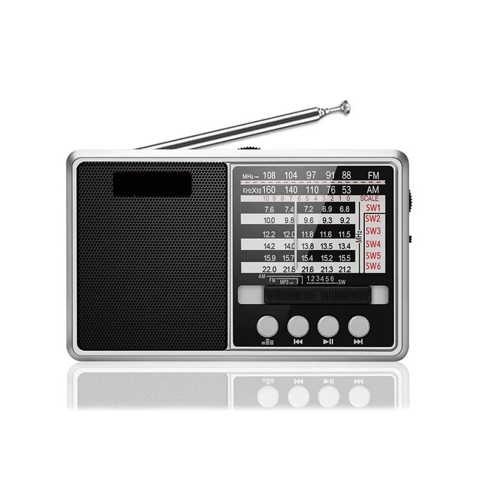 E3675-FM AM SW Radio-silver grey