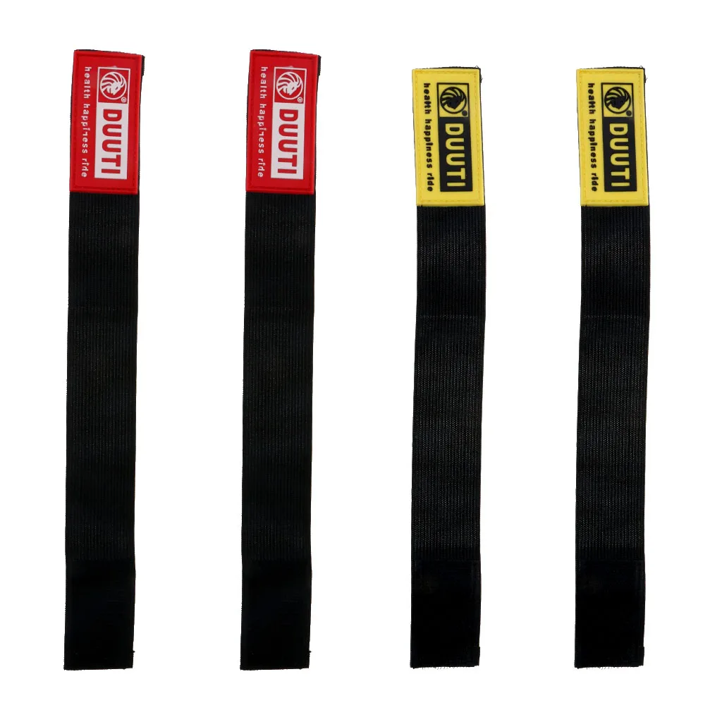 2 Pairs Elastic Bicycle Bike Leg Pants Band Belt Safety Bind Pant Leg Bands Clip Strap Rubber Strap Bandage Gaiter   