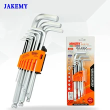 JAKEMY 9 шт. набор гаечных ключей хром-ванадиевый шестигранный ключ метрический шестигранный гаечный ключ механические инструменты для ремонта набор