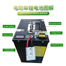 High power 48V 60V 72V 40AH 60AH 100AH power lithium ion li-ion battery for outdoor emergency power devices/vehicle power source power transmission capability improvement by power devices