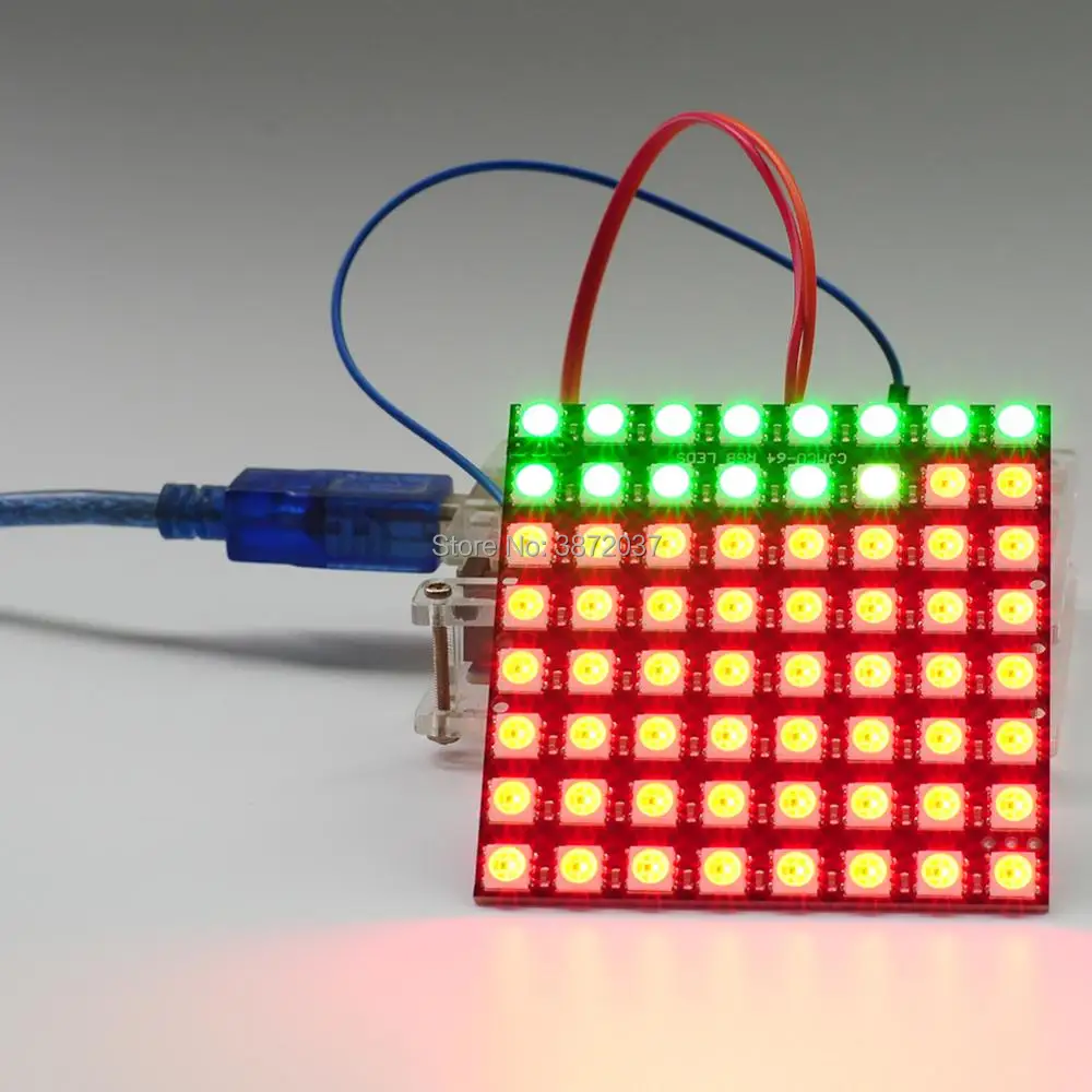 DIYmall 8x8 64 светодиодный Матрица WS2812 5050 RGB программируемый для Arduino DIY|Модули умного