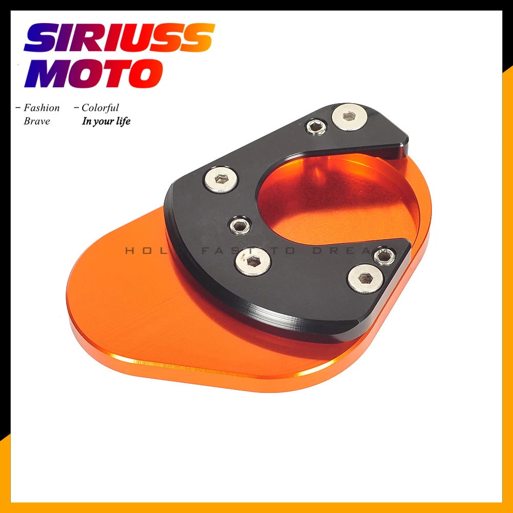 

CNC Kickstand Side Stand Extension Pad Plate For KTM Duke RC 125 200 390 Enduro Supermoto SM SMC Adventure 690 950 990