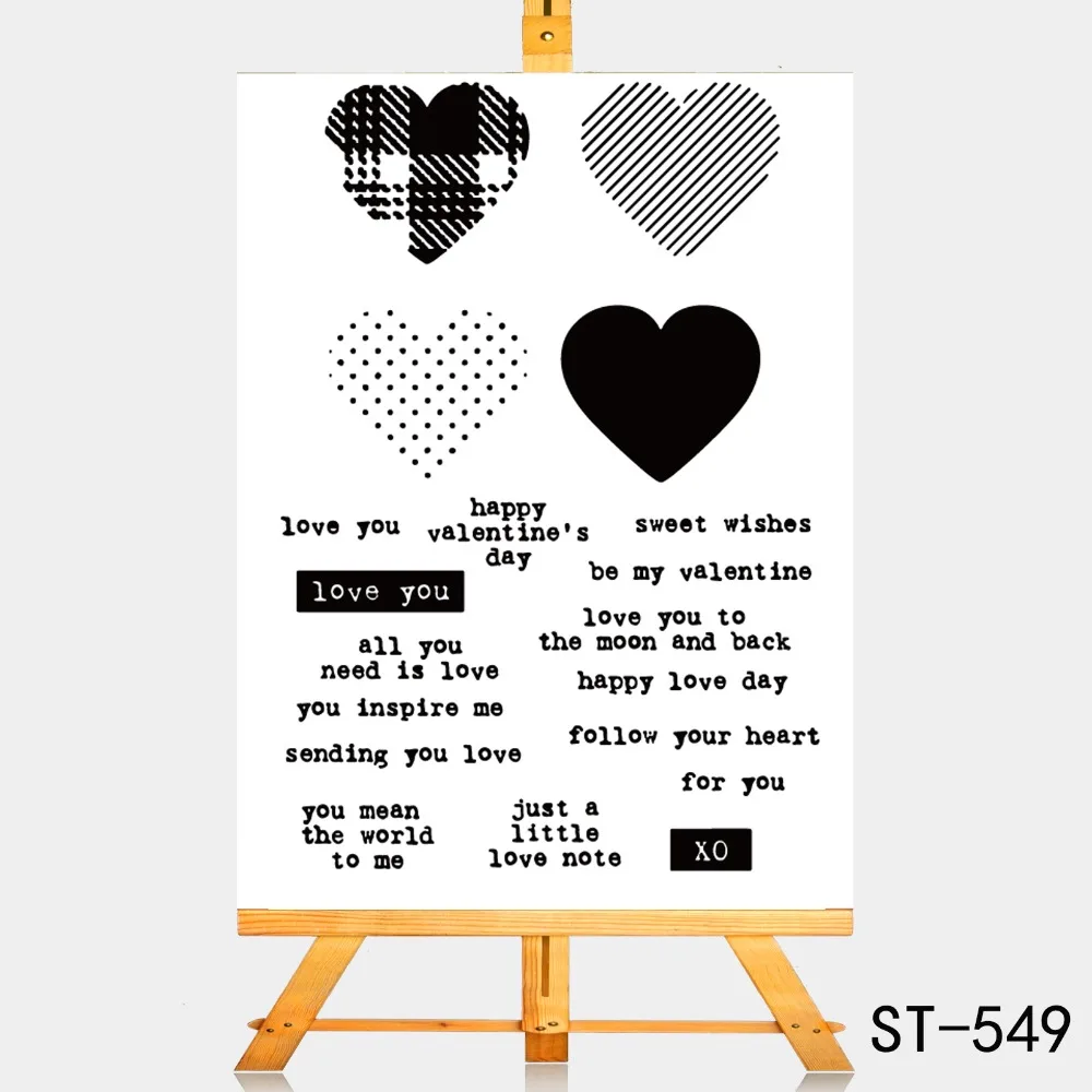 

AZSG Valentine's Day Memorial Clear Stamps For DIY Scrapbooking Rubber Stamp/ Seal Paper Craft Clear Stamp Card Making
