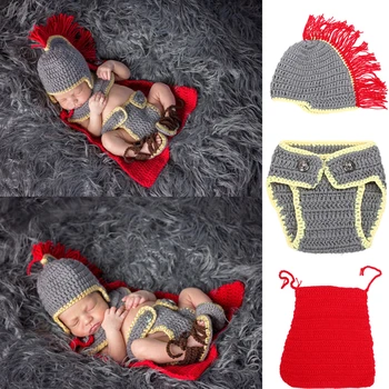 

Cute Newborn Photography Props Baby Photo Shoot Clothes Infant Girls Boys Hat Pant Crochet Knitted Clothing Costume OutfitS